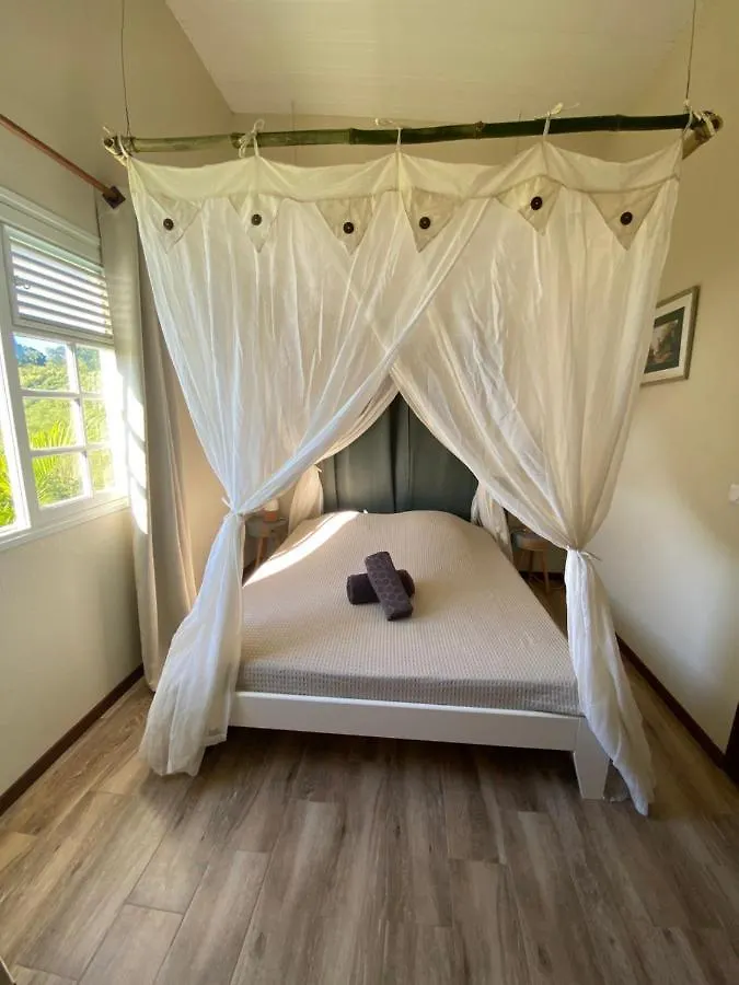 Chambre Et Sdb Privative Roucou Vue Mont Pelee Dans Maison Partagee Le Morne-Rouge 0*,